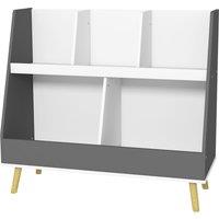 HOMCOM Kids Storage Shelf with 5 Compartments, Grey Aosom UK