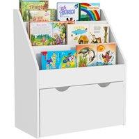 AIYAPLAY Bookcase for Kids with Shelves, Drawer, Bookcase for Bedroom, Playroom, White Aosom UK