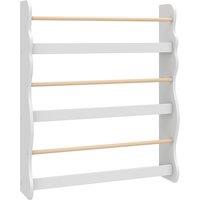 AIYAPLAY 3-Tier Kids Bookshelf Wall Mounted, Kids Bookcase for Playroom, Living Room for Toddlers and Children Aged 3-8, White
