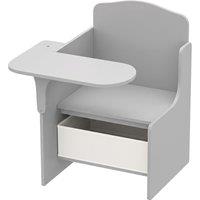AIYAPLAY Kids Table and Chair Set, Children Desk and Chair with Storage Bins for Playing, Reading, Painting, for Ages 3-5, Grey