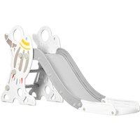 AIYAPLAY Space Theme Kids Slide, Indoor Freestanding Slide for Toddlers Ages 1.5-3 Years, Grey Aosom UK