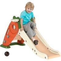 AIYAPLAY 3 in 1 Foldable Toddler Slide with Basketball Hoop, Climber, Carrot-themed, for 1-3 Years Aosom UK