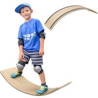 AIYAPLAY Wooden Balance Board for Children 3-8 Years Old, Natural Aosom UK