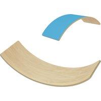 AIYAPLAY Wooden Balance Board for Kids, Wobble Board with Silent Felt for Sensory Play, Blue