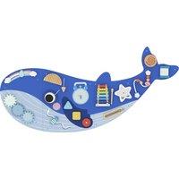 AIYAPLAY Whale Activity Wall Busy Board, 13 in 1 Montessori Inspired Sensory Wall Panel for Playroom Nursery Boys Girls 2+, Blue