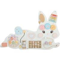 AIYAPLAY Easter Bunny Busy Board Panels, Montessori Wall-Mounted Toddler Learning Activity Centre for Living Room Kids Room White