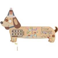 AIYAPLAY Montessori Inspired Busy Board, Wooden Dachshund Sensory Wall Panel for kids Touch, Feel & Learn, Classroom, Playroom