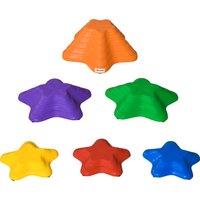 Outsunny Kids Balance Stepping Stones, 6pcs Starfish Style, Non-slip Stackable Obstacle Course Blocks, Encourage Toddler Coordination Aosom UK