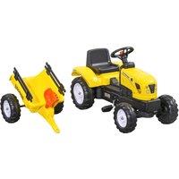 HOMCOM Pedal Go Kart Ride on Tractor w/ Shovel & Rake Four Wheels Child Toy