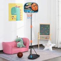 HOMCOM Kids Basketball Hoop: Height-Adjustable Aluminium Stand, Active Play Encourager with Ball Aosom UK