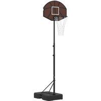 AIYAPLAY Kids Basketball Hoop and Stand, Adjustable Height, 172.5 /185.5 /199 cm, Outdoor Play Game Toys for Ages 38, Black