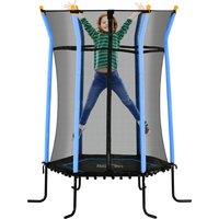 HOMCOM Kids Trampoline Mini Bouncer with Enclosure Safety Net For Ages 3-10 Years - Blue