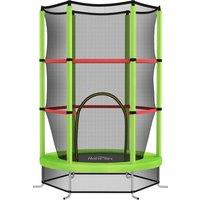 HOMCOM Kids Trampoline, with Enclosure Net, Steel Frame, for Ages 3-6 Years - Green