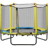 HOMCOM 4.6FT / 55 Inch Kids Trampoline with Enclosure Safety Net Pads Indoor Trampolines for Child 3