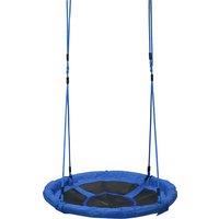 HOMCOM 40 Inch / 100 cm Tree Swing Round Kids Nest Swing Seat for Outdoor Backyard Garden Play Activity Blue