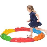 ZONEKIZ Kids Balance Beam, Kids 6 Pieces Stepping Stones Obstacle Course, for Ages 3-8 Years - Multicoloured