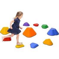AIYAPLAY 11PCs Heart-Shaped Kids Stepping Stones Balance & Motor Skills, Multicoloured Aosom UK