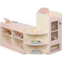 AIYAPLAY Kids Grocery Store, Children Supermarket Playset with Cash Register, Vending Machine, Display Shelves