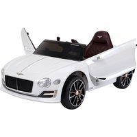 HOMCOM Bentley Kiddie Cruiser: 12V Ride-On with LED Illumination, MP3 Player, Youthful Thrill on Wheels, White Aosom UK