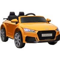 HOMCOM Kids Licensed Audi TT RS Ride-On Car 12V Battery w/ Remote Suspension Headlights and MP3 Player 3km/h Yellow Aosom UK