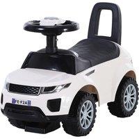 HOMCOM 3-in-1 Ride On Car for Toddlers, Foot to Floor Slider with Horn, Steering Wheel and Under Seat Storage, White Aosom UK