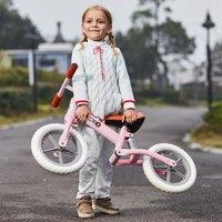 HOMCOM Balance Bike for Toddlers, No Pedal Training Bicycle for Walking Skills Development, Pink Aosom UK