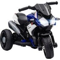 HOMCOM Kids Electric Motorcycle, 6V Ride on Motorcycle with 3 Wheels, LED Headlight, Music, Horn for Boys Girls 3-5 Years, Blue