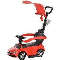 HOMCOM 3 in 1 Ride On Push Along Car Mercedes Benz for Toddlers Stroller Sliding Walking Car with Su
