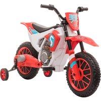 HOMCOM Kids' Electric Motorbike: 12V Ride-On with Training Wheels, Youthful Thrill for Ages 3-6, Red Aosom UK