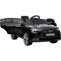 HOMCOM 12V Audi E-tron Licensed Ride On Car, Two Motors Battery Powered Toy with Remote Control, Lights, Music, Horn, Black Aosom UK