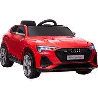 HOMCOM Audi E-tron Licensed 12V Kids Electric Ride On Car with Parental Remote Music Lights MP3 Suspension Wheels for 3-5 Years Red