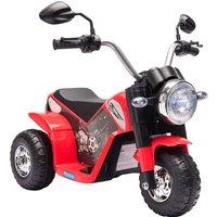 HOMCOM Kids Electric Motorcycle Ride-On Toy 3-Wheels Battery Powered Motorbike Rechargeable 6V w/ Horn Headlights for 18 - 36 Months Red Aosom UK