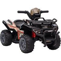 HOMCOM Kids ATV Ride-on Car, 6V Battery Powered Four Wheeler with Working Headlights, for Toddlers 18-36 Months, Black Aosom UK