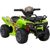 HOMCOM Kids Ride-on Four Wheeler ATV Car with Real Working Headlights, 6V Battery Powered Motorcycle for 18-36 Months, Green Aosom UK