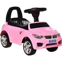 HOMCOM Baby Toddler Ride On Car, Foot to Floor Slider with Horn, Music, Working Lights, Storage, Big Steering Wheel, Pink Aosom UK