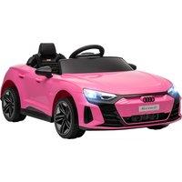 HOMCOM Audi Licensed 12V Kids Electric Ride-On, with Remote Control, Suspension System, Lights, Music, Motor - Pink