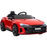 Kids Electric Ride On Car HOMCOM Audi Licensed 12V Electric Car, with Remote Control, Suspension System, Lights, Music, Motor - Red Aosom UK