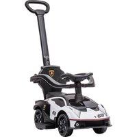 AIYAPLAY Essenza SCV12 Licensed 2 in 1 Push and Ride On Car for Toddlers with Horn, Engine Sound, White