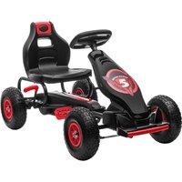 HOMCOM Pedal Go-Kart: Adjustable Seat, Inflatable Tyres & Handbrake for Kids, Red Aosom UK