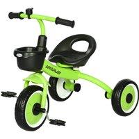 AIYAPLAY Children's Trike, Adjustable Seat Tricycle with Basket and Bell, Suitable for Ages 2-5 Years, Green