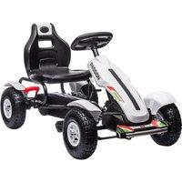 HOMCOM Children's Pedal Go Kart, Kids Ride On Car Racer with Adjustable Seat, Inflatable Tyres, Hand