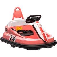 HOMCOM Electric Kids Bumper Car, 6V 360-Degree Rotation Waltzer Car, Battery Powered Ride on Car w/ 2 Speeds, Music, Horn, Gift for 18-48 Months, Pink