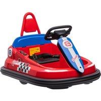 HOMCOM Electric Kids Bumper Car, 6V 360-Degree Rotation Waltzer Car, Battery Powered Ride on Car w/ 2 Speeds, Music, for 18-48 Months, Red Aosom UK