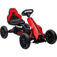 HOMCOM Children Pedal Go Kart, Kids Ride on Racer w/ Adjustable Seat, Shock Absorption EVA Tyres, Handbrake, for Kids Aged 3-8, Red Aosom UK