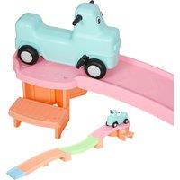 AIYAPLAY 3(m) Four-Piece Ride on Kids Roller Coaster w/ Non-Slip Steps, for Ages 2-5 Years - Orange