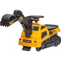 HOMCOM Ride on Tractor, 3 in 1 Ride on Excavator, Bulldozer, Road Roller, Pretend Play Construction 
