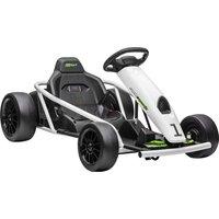 HOMCOM 24V Electric Go Kart for Kids, Drift Ride-On Racing Go Kart with 2 Speeds, for Boys Girls Aged 8-12 Years Old, White Aosom UK