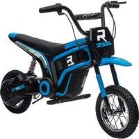 HOMCOM 24V Electric Motorbike 18km/h with Twist Grip Throttle Ride on Motorbike Enhanced Power and Extended Range for 8-12 Kids - Blue Aosom UK