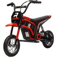 HOMCOM 24V Electric Motorbike 18km/h with Twist Grip Throttle Ride on Motorbike Enhanced Power and Extended Range for 8-12 Kids - Red Aosom UK