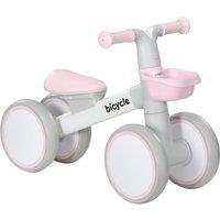 AIYAPLAY Kids Balance Bike for 1-3 Years Old with Adjustable Seat, Silent Wheels, Pink